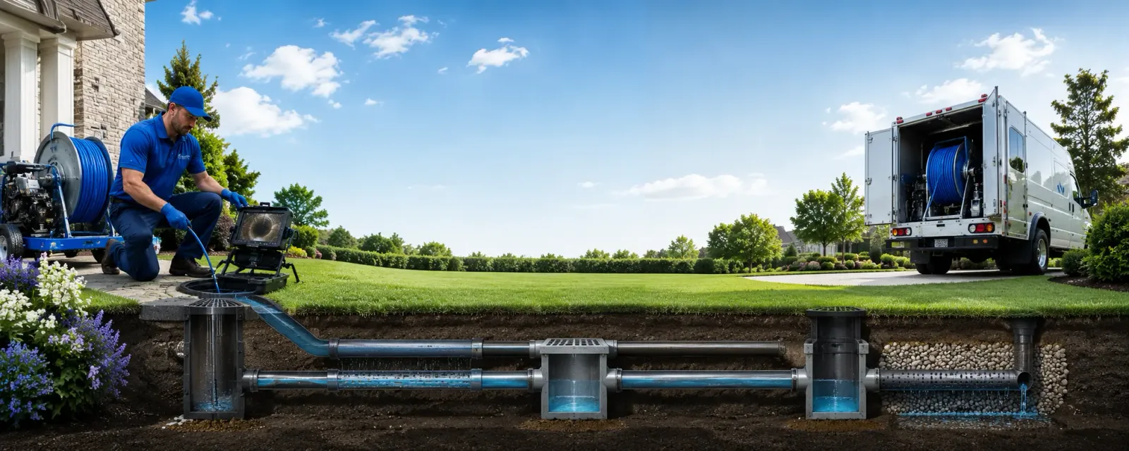 Outdoor drain cleaning information for College, AK